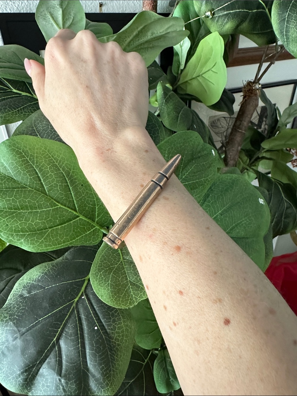 Rose Gold Toned Bullet Bangle Bracelet